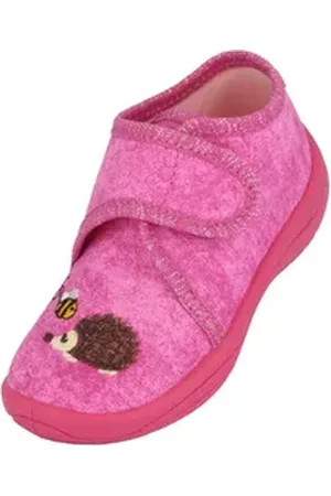 Beck Kleinkind Hausschuhe Igel Hausschuh mit hochwertiger Stickerei und rutschfester Laufsohle rosa 24 EU
