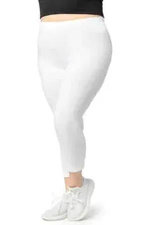 Merry Style Leggings Große Größen Damen 3/4 Länge aus Viskose MS10-449 (1-tlg) weiß 4XL