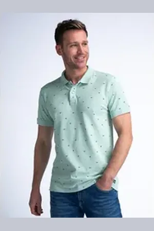 Petrol Industries Poloshirt Poloshirt mit All-over Muster Seashore grün XXL