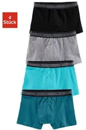 AUTHENTIC LE JOGGER Boxer Boxershorts für Jungen (Packung, 4-St) in klassischer Passform mit Webbund bunt|grau|schwarz 146/152