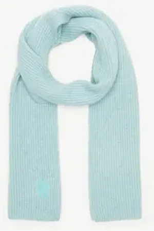 Comma, Comma casual identity Halstuch Strickschal mit Glitzergarn, Label-Patch