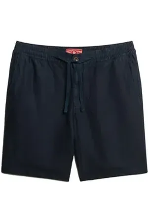 Superdry Bermudas Herren Shorts Leinen Merchant Linen Short blau L