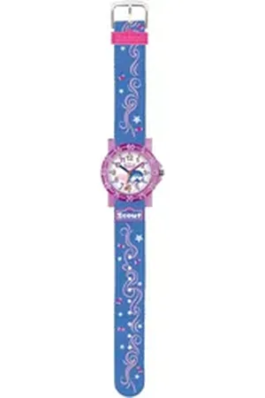 Scout Quarzuhr The It-Collection 280375001, Armbanduhr, Kinderuhr, Lernuhr, Geschenkidee, Schulanfang, Mädchen blau