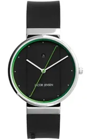 Jacob Jensen Quarzuhr Herren Armbanduhr NEW LINE SERIES 757 schwarz D. 35 mm schwarz