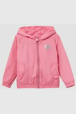 QS by s.Oliver Funktionsjacke Leichte Jacke mit Print-Detail Smok-Detail 134