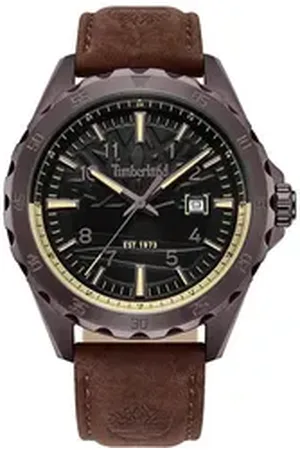 Timberland Quarzuhr DAY POND TDWGB0055802, Armbanduhr, Herrenuhr, Lederarmband, analog, Datum braun