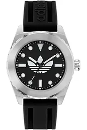 adidas Originals Quarzuhr DISCOVERER ONE AOSY250212I, Armbanduhr, Herren, Damen, Silikonarmband, wasserabweisend bis 5 bar schwarz