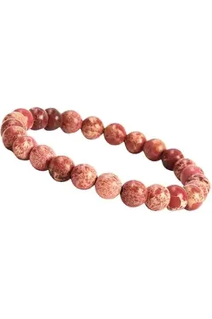 GOOD.designs Perlenarmband (1-tlg), aus hochwertigen Natursteinen rot