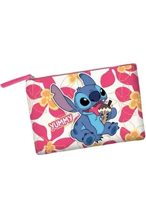 KARACTERMANIA Kosmetiktasche Disney Lilo Stitch Kulturbeutel Kulturtasche Waschtasche Strandtasche rosa