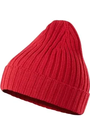 Falke Strickmütze (1-St) aus reiner, extrafeiner Merinowolle rot
