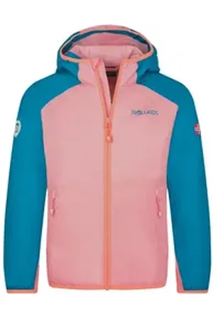 TROLLKIDS Outdoorjacke Halsafjord Ultraleicht blau|rosa 92