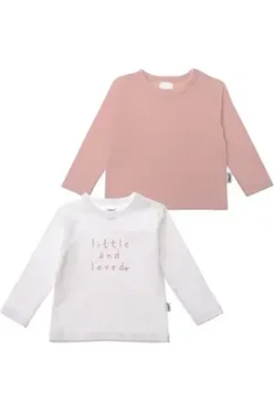 LILIPUT T-Shirt Little and Loved im 2er Pack mit Druckknöpfen auf der Schulter bunt|rosa 74/80