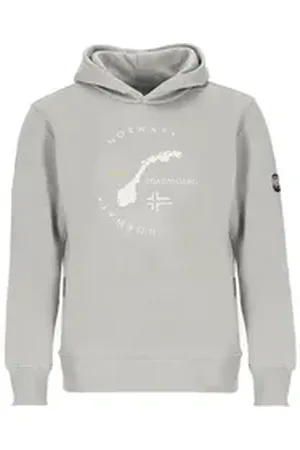 Coastguard Kapuzenpullover Herren Sweathoody mit Frontprint Norway und seitlichen Taschen grau 3XL