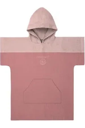 Normani Badeponcho Kinder Badeponcho Baku, Langform, Viskose, atmungsaktiv, schnelltrocknend, Schlupf, Badeponcho für Kinder aus 100 % Bambusviskose rosa 2 - 5 Jahre