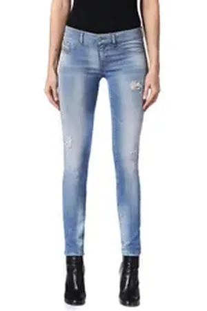 Diesel Jeansjeggings Livier-S 084QI Damen Jeans Hose Slim Jeggings blau