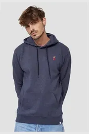 Mikon Kapuzensweatshirt im zeitlosen Design blau S