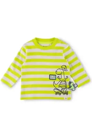 sigikid Langarmshirt Langarmshirt Sporty Dino (1-tlg) gelb|grau 98