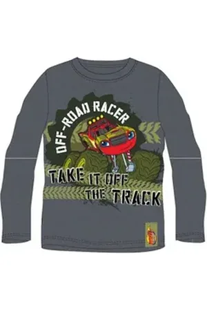 Blaze T-Shirt Langarm-T-Shirt "Off-Road-Racer" für Jungen, Grau & Armeegrün grau 110