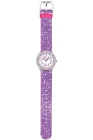 Scout Quarzuhr The Darling Collection 280381011, Armbanduhr, Kinderuhr, Geschenkidee, Schulanfang, Mädchen, Glitzer lila