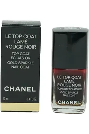 CHANEL Nagellack Le Top Coat Lame Rouge Noir Gold Sparkle Nail Coat 13ml