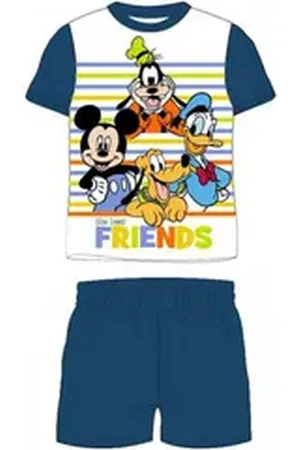 Disney Pyjama Kurzer Pyjama mit Mickey und Goofy "the best Friends" (Set, 2 tlg) blau 98