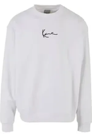 Karl Kani Rundhalspullover Herren KKMQ12003WHT Small Signature Crew (1-tlg) weiß XXL