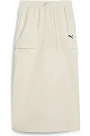 PUMA Jerseyrock FUTURE..ARCHIVE Maxirock mit variabler Länge Damen weiß XL