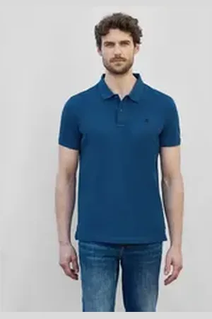 Street one MEN Poloshirt aus reiner Baumwolle blau M (40)