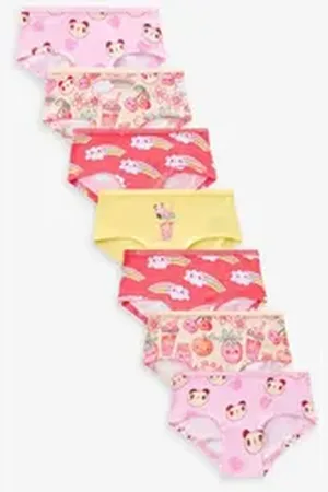 Next Hipster 7er-Pack Hipster mit Animal-Print (7-St) rot 134-140 (9-10 J.)