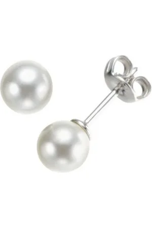 Giorgio Martello Perlenohrringe mit Perlen, Silber 925 silberfarben ca. Ø 8mm