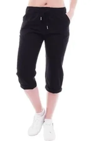 Yeset Caprihose Damen Chino Sommer Capri 3/4 Hose Damenhose Schwarz XL Schlupfhose schwarz XL