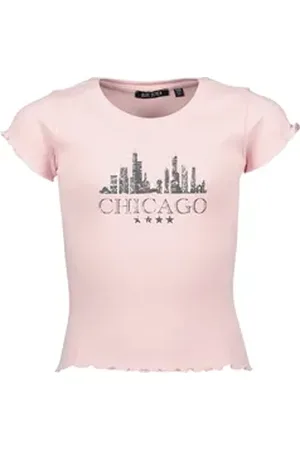 Blue Seven T-Shirt Mädchen Ripp T-Shirt CHICAGO rosa (1-tlg) rosa 176