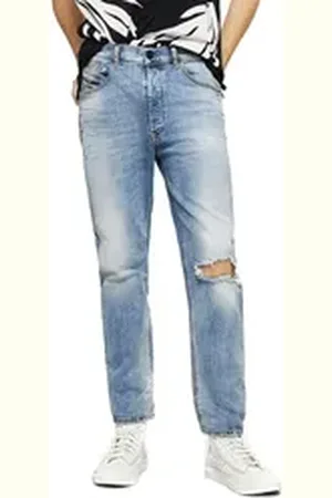 Diesel Regular-fit-Jeans Eetar 087AV Herren Jeans Hose Karottenjeans blau W36