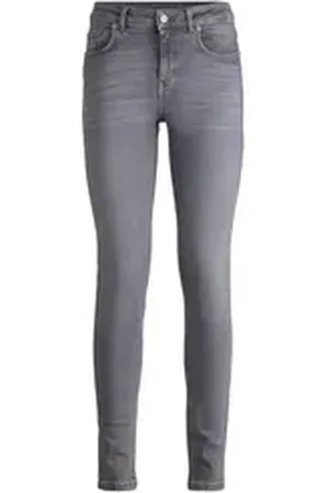 hessnatur 5-Pocket-Jeans Lina Skinny Fit aus Bio-Denim (1-tlg) grau 31/32