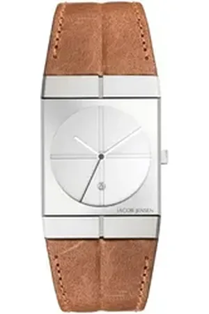 Jacob Jensen Quarzuhr Herren Armbanduhr ICON SERIES 233 silberfarbend B. 30 mm silberfarben