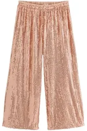 Next Schlupfhose Hose mit weitem Bein und Pailletten (1-tlg) goldfarben 128 (8 J.)