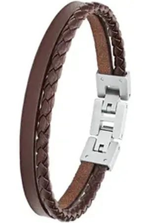 QS by s.Oliver Armband Armband für Herren, Edelstahl (Armband, 1-tlg) braun