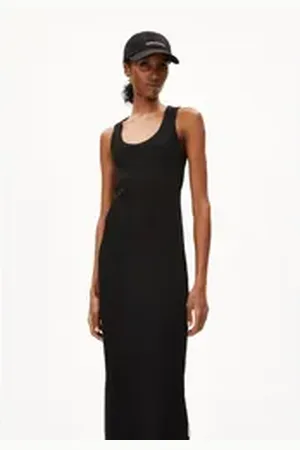 Armedangels Maxikleid GOLDAA Damen Ripp-Jerseykleid aus Bio-Baumwoll Mix (1-tlg) Ripp-Jerseykleid aus Bio-Baumwoll Mix schwarz XS/34