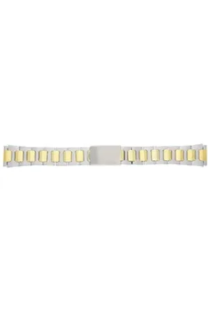 JuwelmaLux Uhrenarmband Uhrenband Bicolor PVD Beschichtet JL30-10-5085 silberfarben