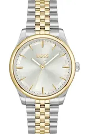 HUGO BOSS Quarzuhr GRACEFUL 1502779, Armbanduhr, Damenuhr, Edelstahlarmband, analog silberfarben