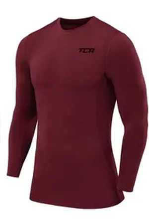 TCA Funktionsshirt Jungen Kompressionsshirt mit Thermo, Cabernet, 6-8 Jahre (1-tlg) rot 6-8 Jahre