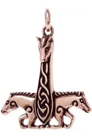 HOPLO Kettenanhänger Pferdehammer massiv Bronze Anhänger Schmuck Thorhammer 43x38mm der Öse