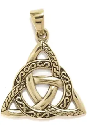 HOPLO Kettenanhänger Keltischer Schmuck Anhänger Knotenmuster Amulett Bronze 35 mm