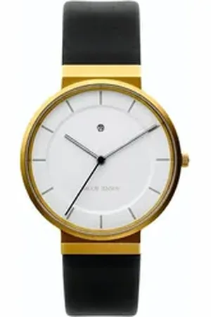 Jacob Jensen Quarzuhr Herren Armbanduhr DIMENSION SERIES 883 goldfarbend D.35mm goldfarben