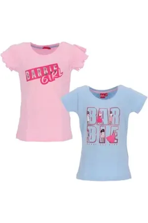 Barbie Print-Shirt and Friends 2-er Set Mädchen T-Shirt Shirt (Spar-Set, 2er-Pack) 100% Baumwolle, Gr. 110 bis 152 bunt 134/140