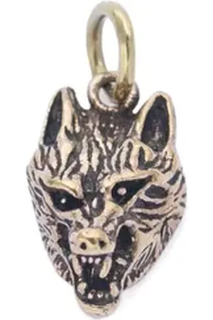 HOPLO Kettenanhänger Wolfskopf Hund Bronze Anhänger Schmuck - Sonstige Tiere - 27x12mm