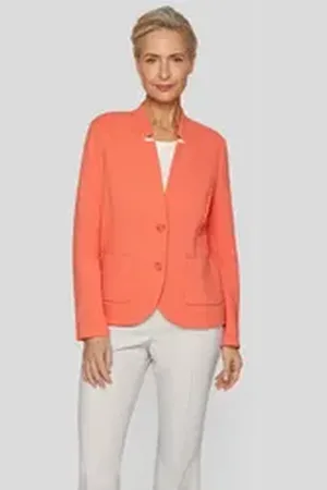 Rabe Jackenblazer Eleganter Blazer mit Struktur orange 46