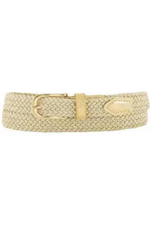 Alberto Flechtgürtel 01018574 Damen Gürtel geflochten Metallic Look 95