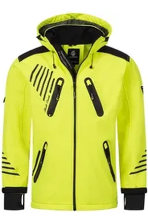 rock creek Softshelljacke Herren Softshelljacke Wanderjacke H-140 gelb M