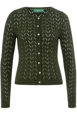 COUNTRY LINE Trachtenjacke Ajour-Strickjacke grün 40